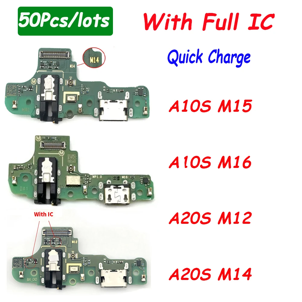 

50 шт., гибкий USB-кабель для быстрой зарядки, для Samsung A10S A20S M15 M12 A107F