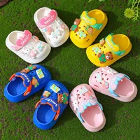 Children Baby Shoes for Boys Girls New Cute Cartoons Kids Mules Clogs Summer Soft Sole Garden Beach Slippers Sandals Cave Hole 6
