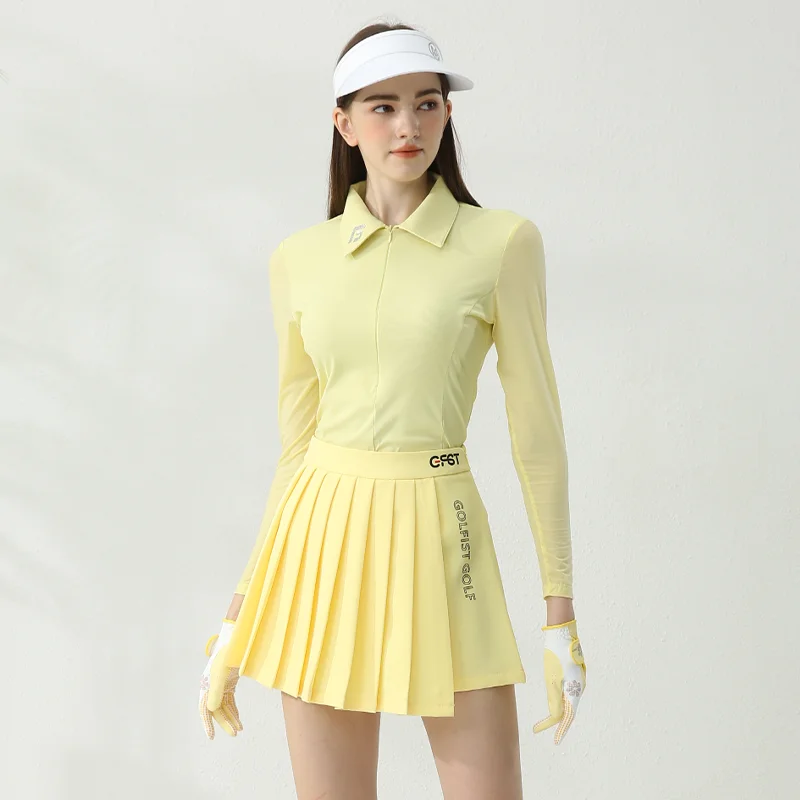 Golfist Golf Women Summer High Waist Pleated Skirt Slim Fit Golf Skorts Ladies Causal Sports Apparels Three Color