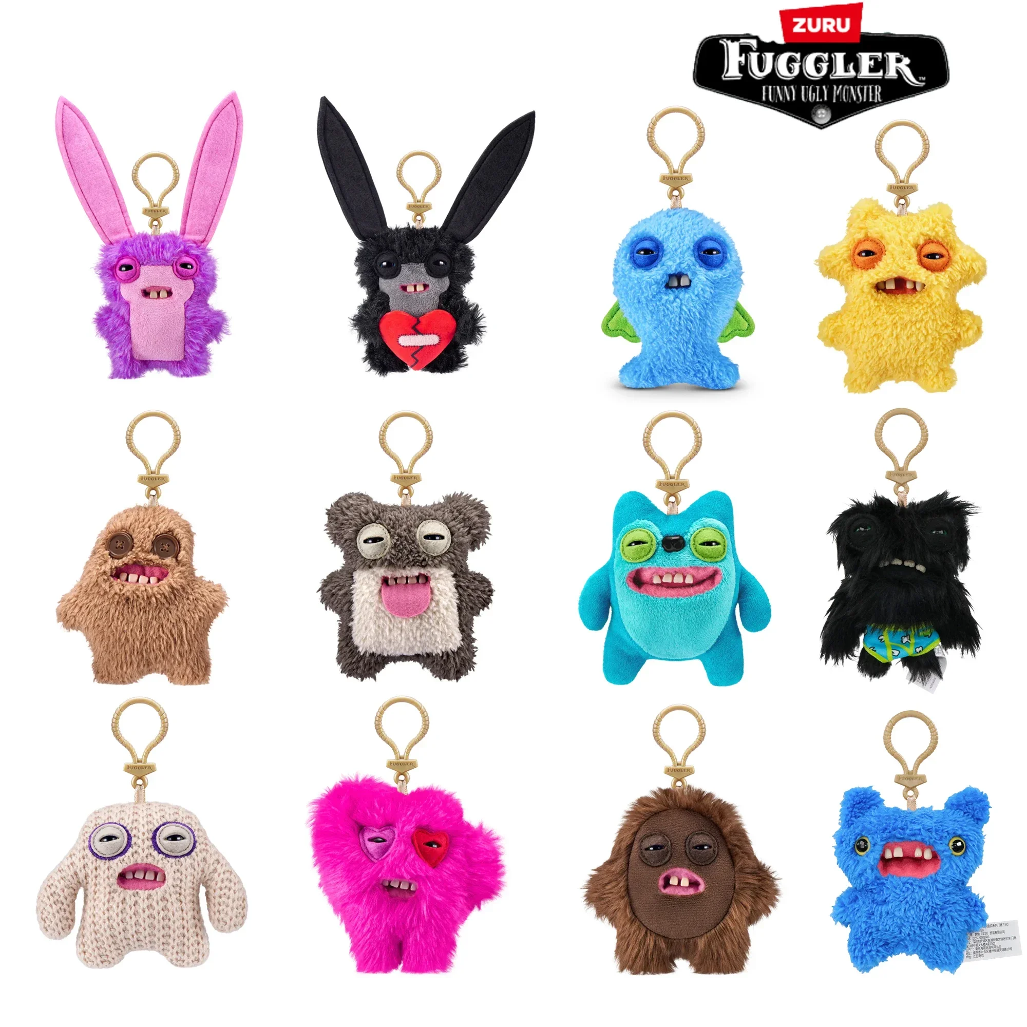Monster Plush Toys Keychain Rabbits Stuffed Dolls Pendants Gifts 12CM