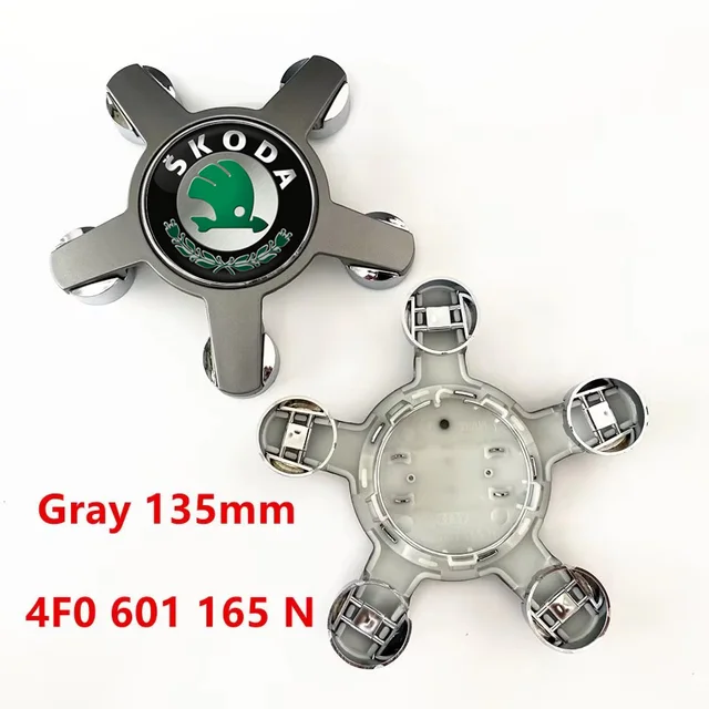 4pcs 135mm 4F0601165N Car Wheel Center Cap Rim Caps Emblem Badge For Skoda Octavia Superb MK2 Fabia Yeti a5 a7 Rapid Roomster VR