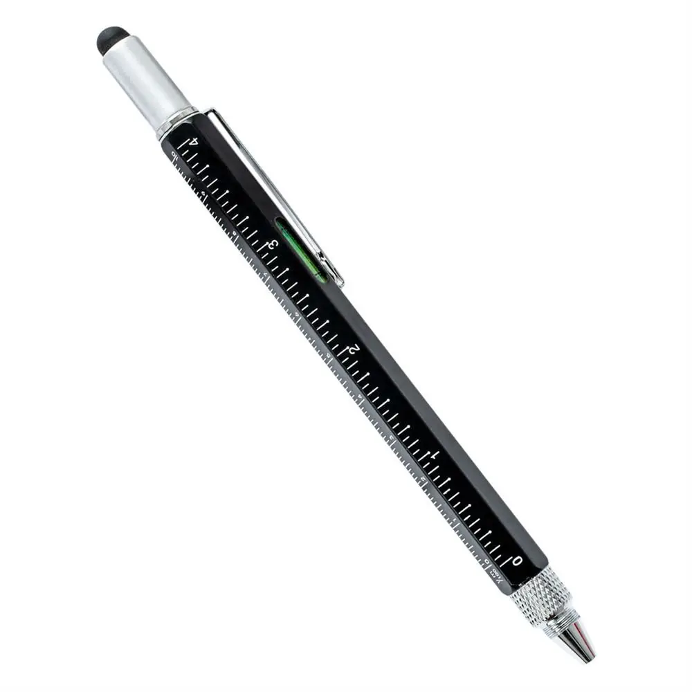 1Pcs 6-in-1 Multitool Pen with Screwdriver Screen Touch DIY Woodworking Pen With Ruler for Office Supplies Ballpoint
