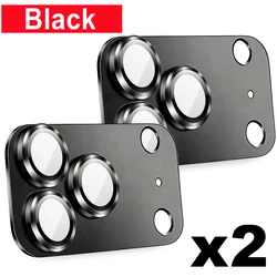 Premium Color - Matched Rugged Aluminum Camera Lens Protector - iPhone Duo (Black)
