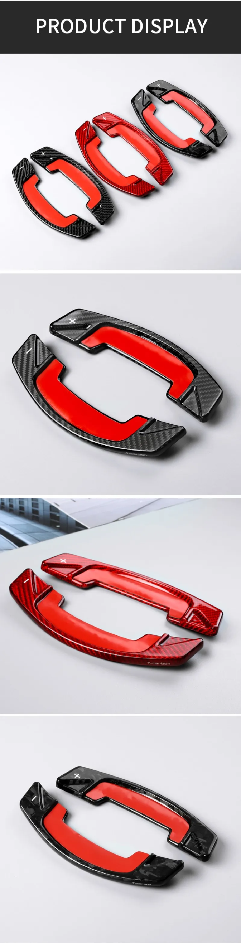 T-carbon Steering Wheel Paddle Shift For Land Rover Range Discovery Sport Evoque Jaguar XE XJ XF Carbon Fiber Paddle Shifter