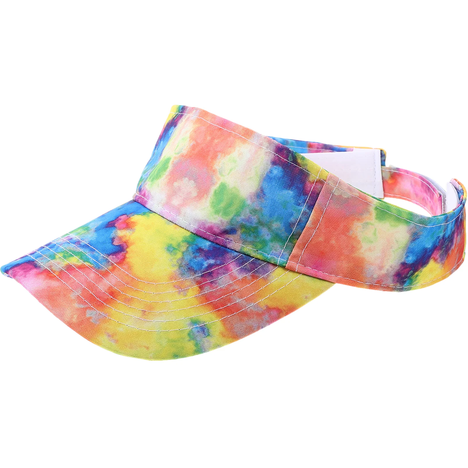 

Tie Dye Empty Hat Athletic Visor Hats for Women Sun Visors Ladies No Top Cotton Miss
