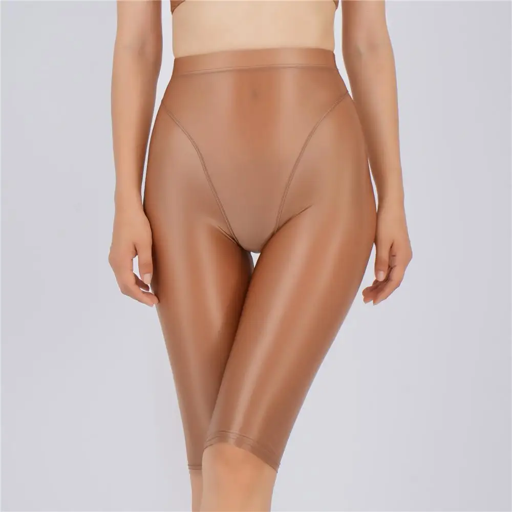 Sexy Women Thin Sheer See Through High Waist Shorts Pants Candy Color Elastic Shaper Hot Short Soft Casual Yoga Short Pant