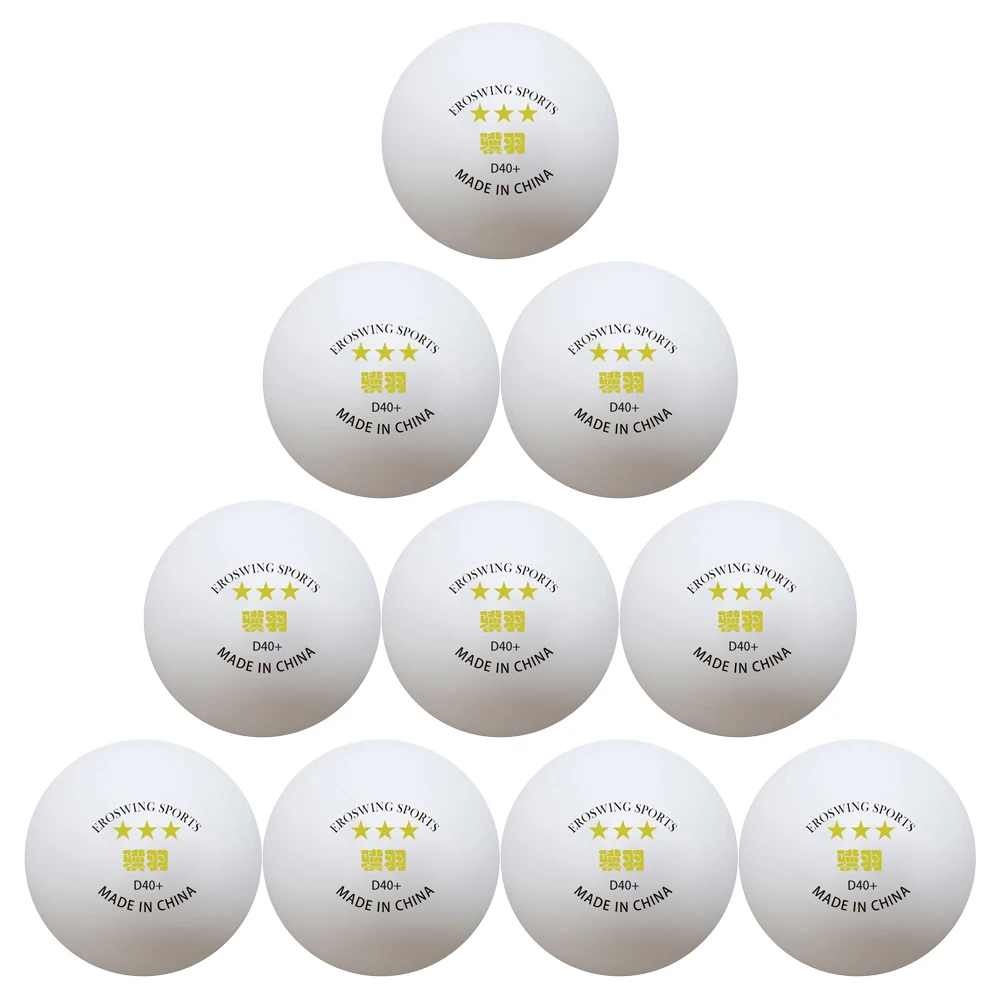 Description Picture 3 of item100pcs 3 Stars Table Tennis Balls Yellow Label Eroswing ABS 40mm+ Good Elasticity White Ping Pong Training Balls Table Tennis