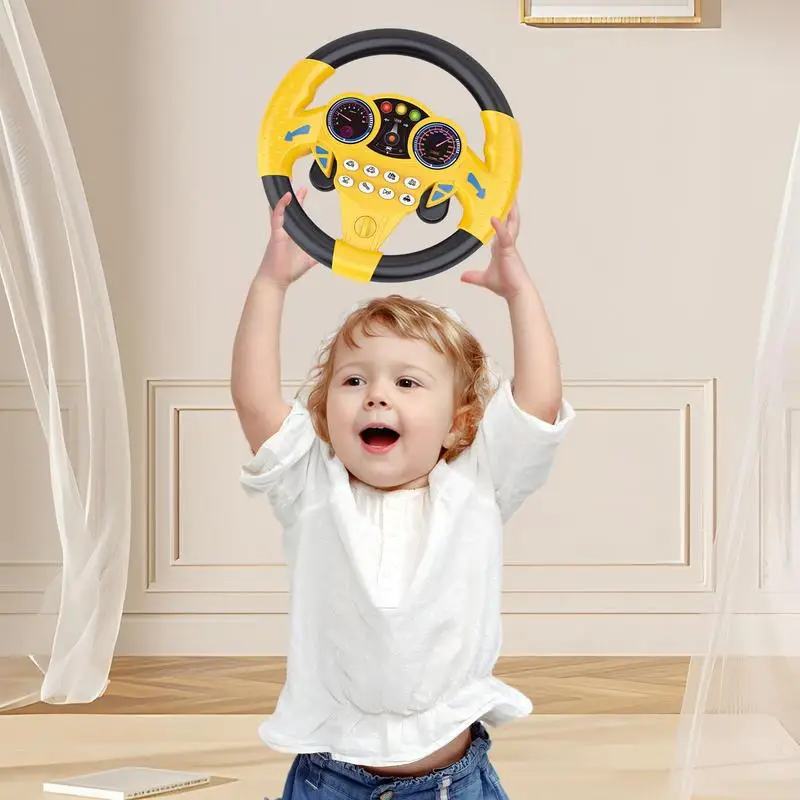 Steering Wheel Toy Creative Steering Wheel Copilot Toy Kid Pretend Educational Toys For Children Toddler Boys And Girls 2