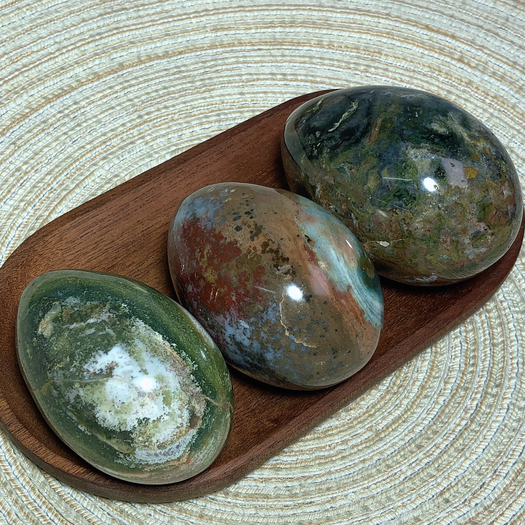 Natural Crystals Ocean Jasper Eggs Healing Hot Sale Energy Ornament High Quality Home Decorations Room Decro 6