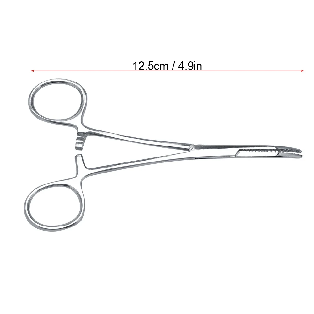 Stainless Steel Pet Dog Cat Ear Hair Tweezers Curved Tip Cleaning Clamp Animal Hair Trimming Tool