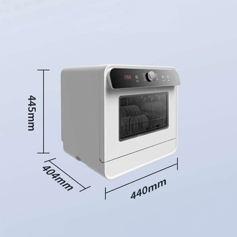 Dishwasher, Desktop Mini Compact, Fully Automatic Household 220V, Quick Installation and Dry, Integrated Wash, Dry and Storage
