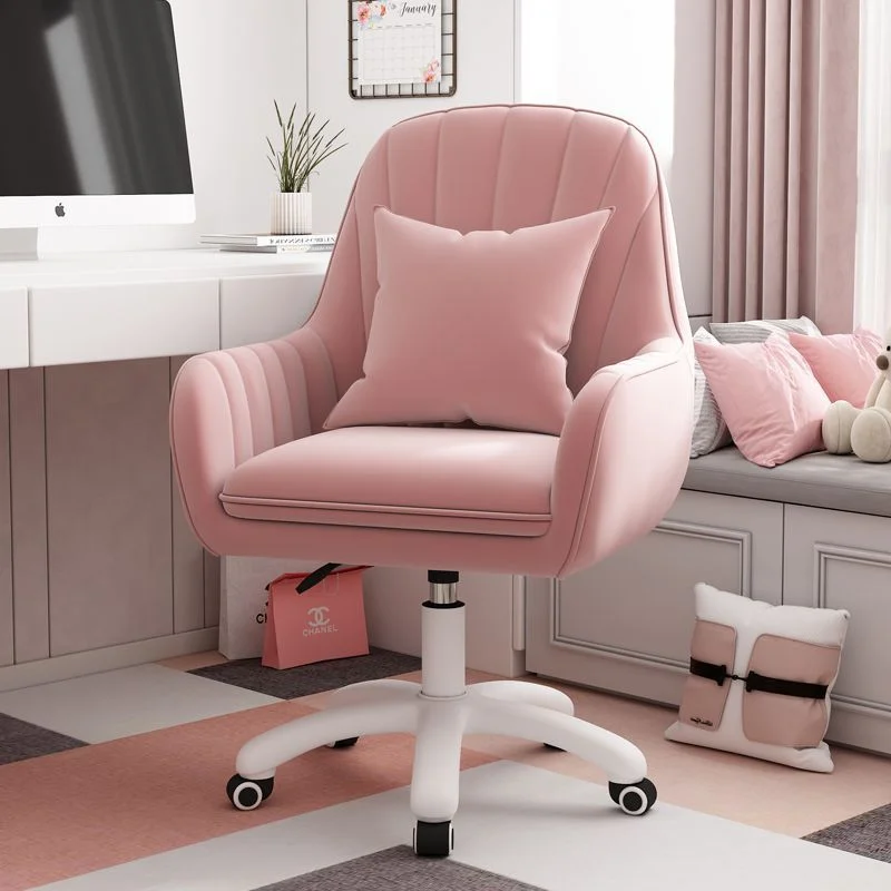 Home Backrest Comfortable Long-Sitting Office College Student Girl Dormitory Study Chairs Makeup Chair Computer