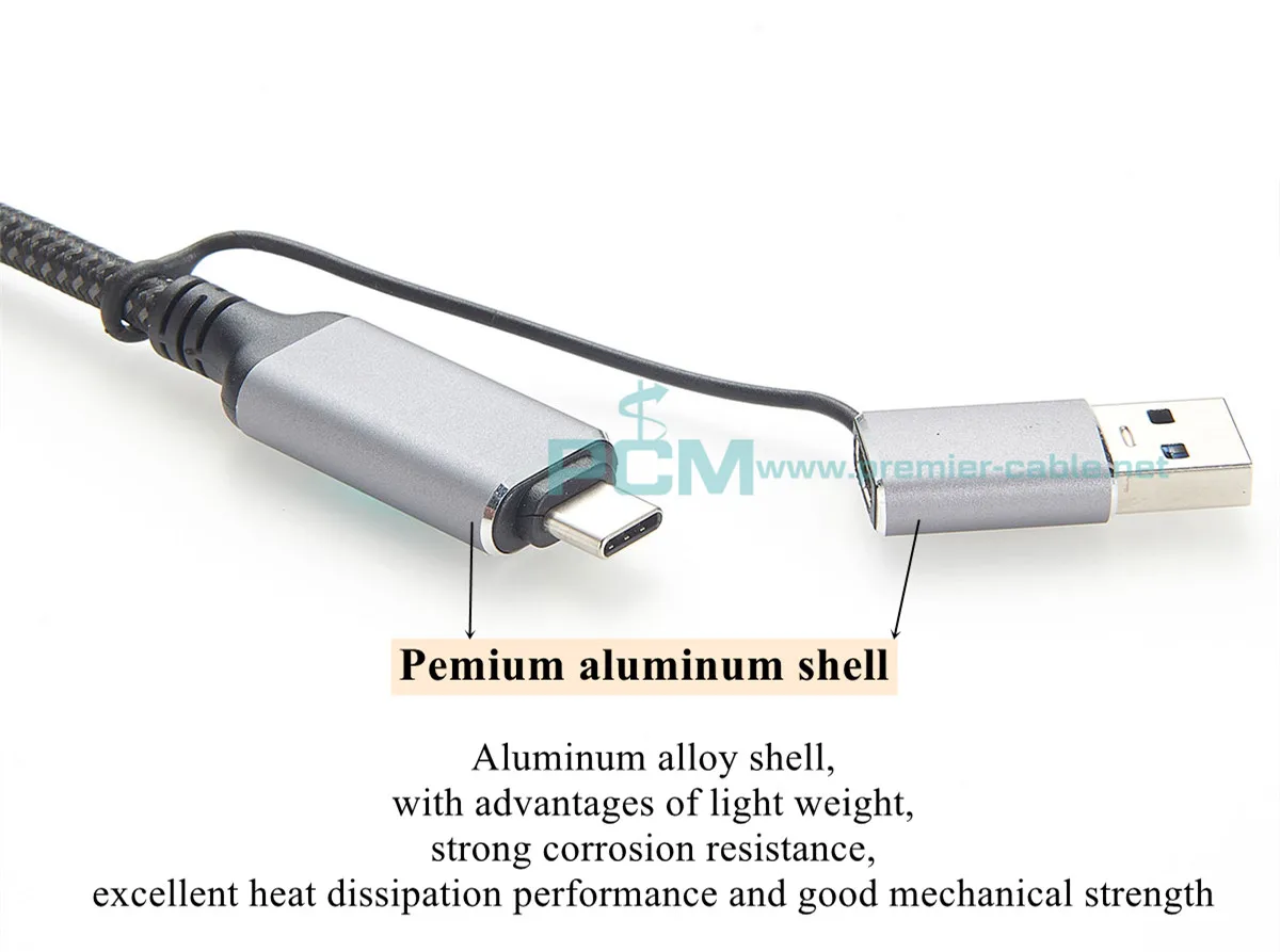 2-in-1 USB-C zu Ethernet CAT6 Kabel USB 3.0 zu RJ45 1000Mbps USB-Netzwerkkabel USB 3.1 zu RJ45 Gigabit LAN Netzwerkkabel – Detail 8