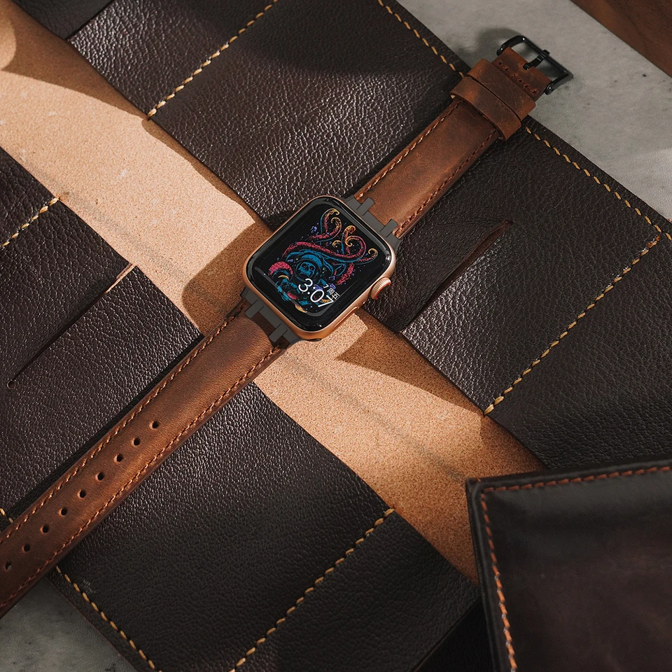 Luxury Leather Band for Apple Watch Ultra Series