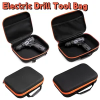 Tool Bag Portable Electric Drill Tool Bag Electrician Hardware Organizer Shockproof Large Capacity Handbag Tool Carrying Case 1
