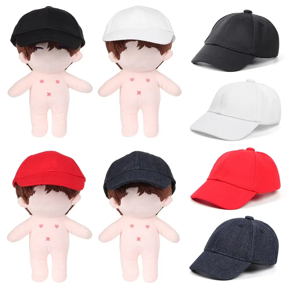 

Fashion Caps for 20cm Dolls Cute Candy Color Plush Doll Head 20cm Doll Hat Animal Casual Hat Doll Baseball Cap Doll Straw Hat