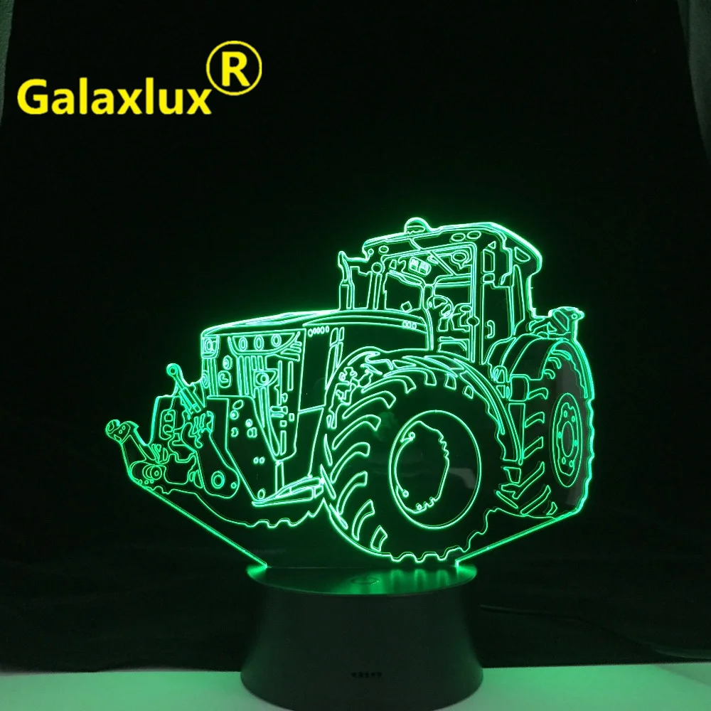 TractorCarKidsRoomNightlight3DLedNightLightDeskLampTouch