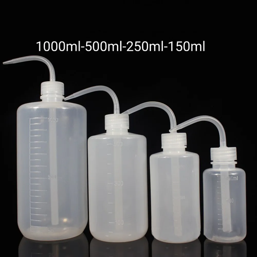 150/250/500/1000mlPlastic Wash Flask Long Tube Squeeze Bottle Succulent Watering Pot Narrow Mouth Squeez Bottle Liquid Container