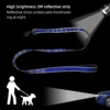 Small Pet Dogs and Cat Leashes Solid color Service Dog & Emotional Support Jacquard Leash Reflection Strong Pet Walking Training 6