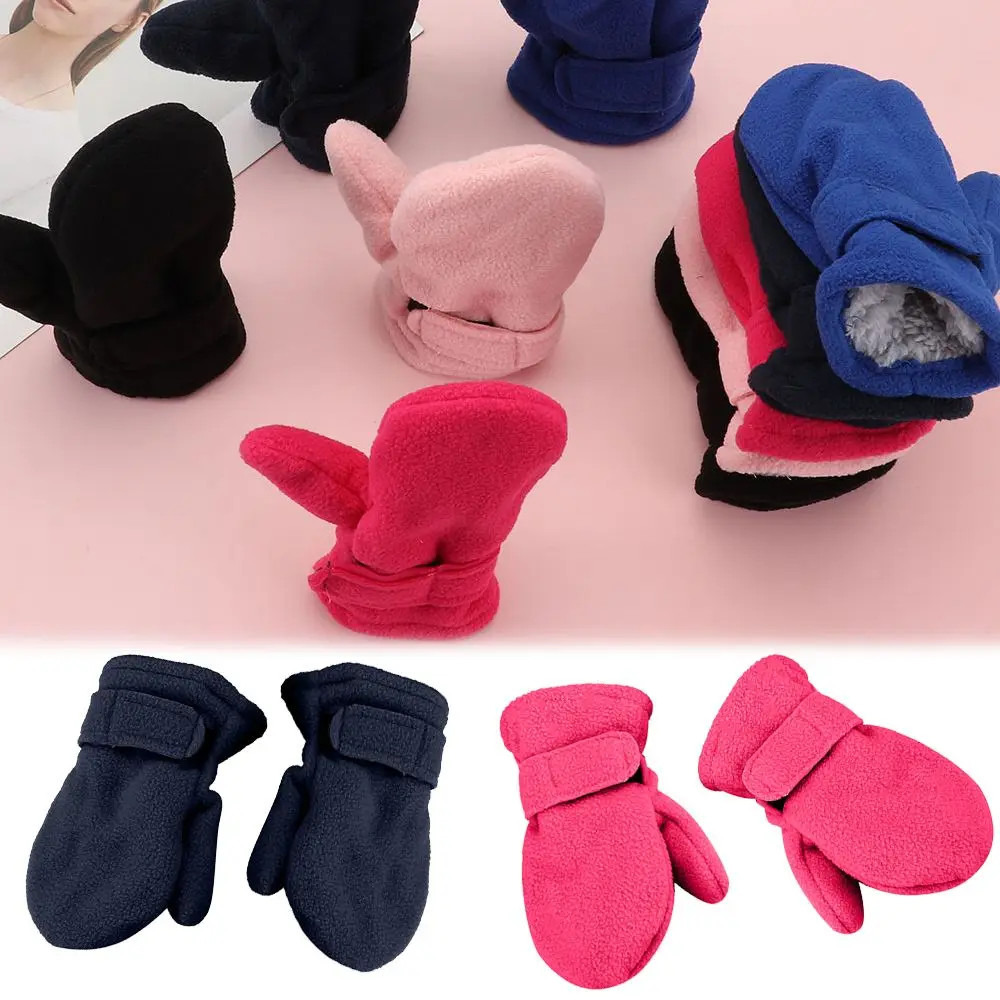 

Years Kids Boy Girls Candy Color Toddler Infant Lined with Fleece Outdoor Hand Warmers Childrens Gloves Winter Mittens