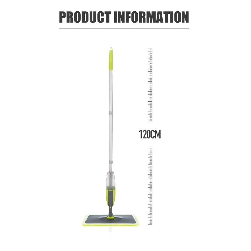 מטאטא רצפה עם רצועות מיקרופייבר ניתנות לשימוש ידית 360 מעלות לניקוי רצפות במטבח הביתי, למינציה, עץ, קרמיקה ואריחים