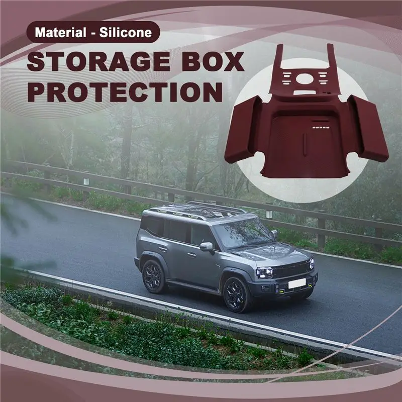 새로운 Jetour Travler T2 중앙 제어 기어 실리콘 패드 보관함 무선 충전 보호 미끄럼 방지 패드에 적합