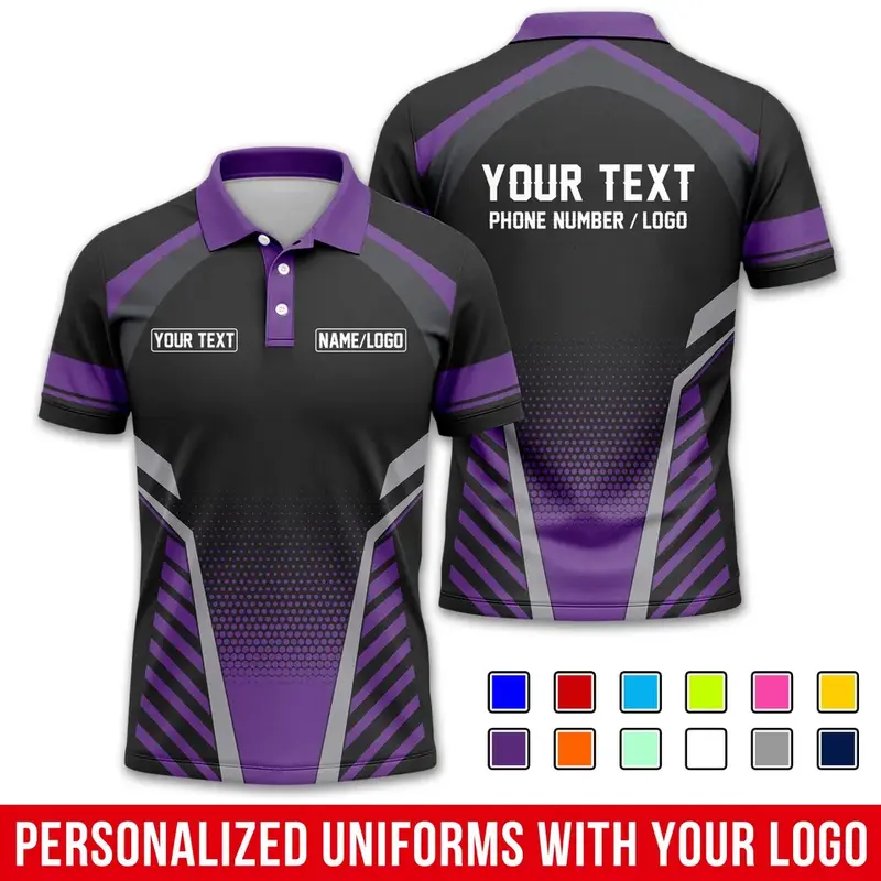 Fashion Men Women Stripe Graphic Polo Shirt For Men Custom Name Logo Text 3D Printed Polo Shirts Trend Button Up Sports Tops Tee - Image 6