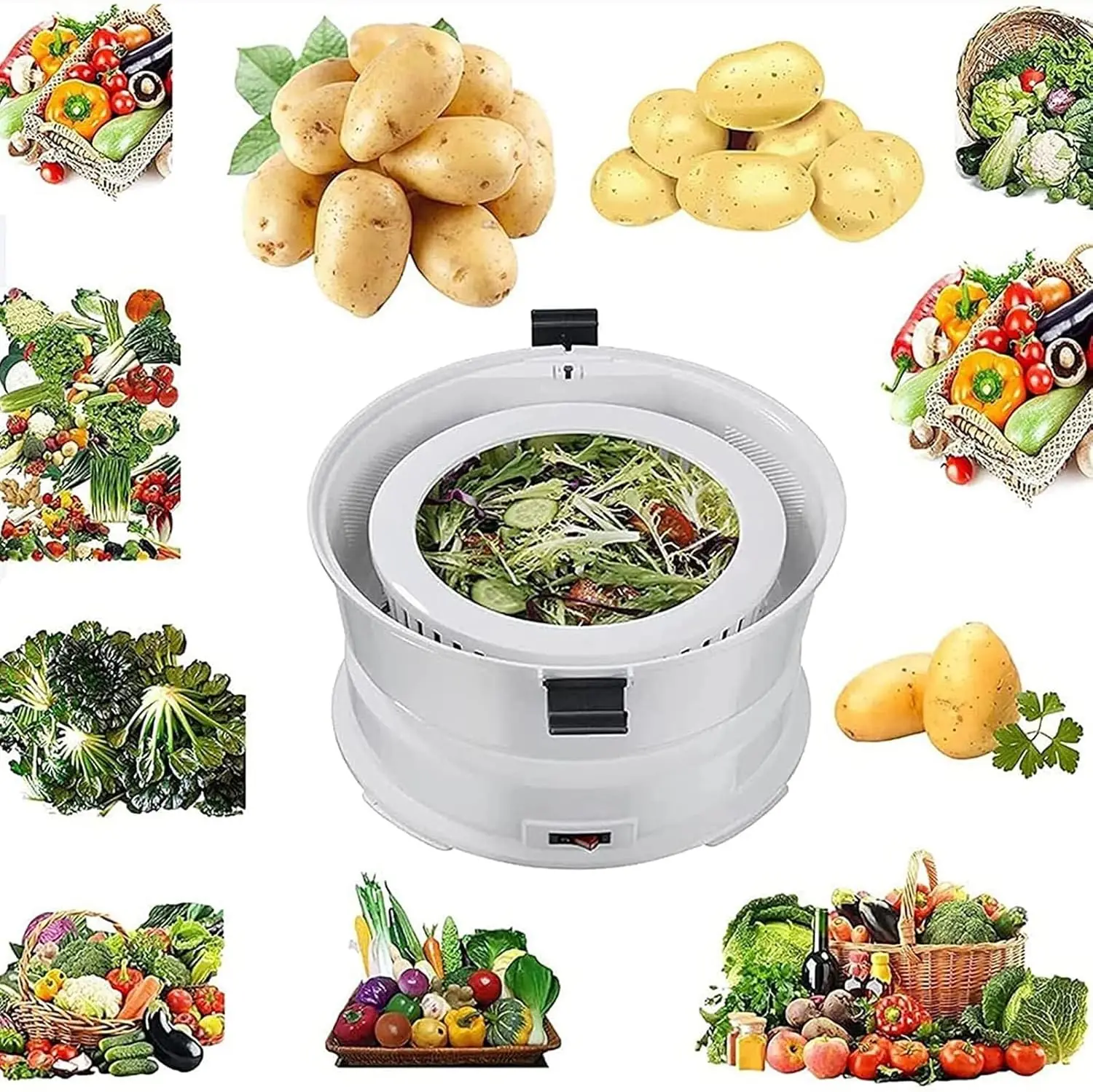 Automatic Rotating Fruit and Vegetable Peeler Electric Potato Peeler Vegetable Dehydrator Suitable for Home Kitchen Restaurant 4