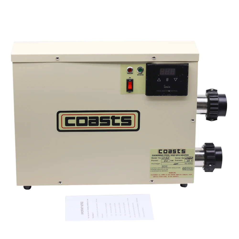 5.5KW 7.5KW 9KW 11KW Water Heater for Swimming Pool & bathtube Thermostat 220v/3