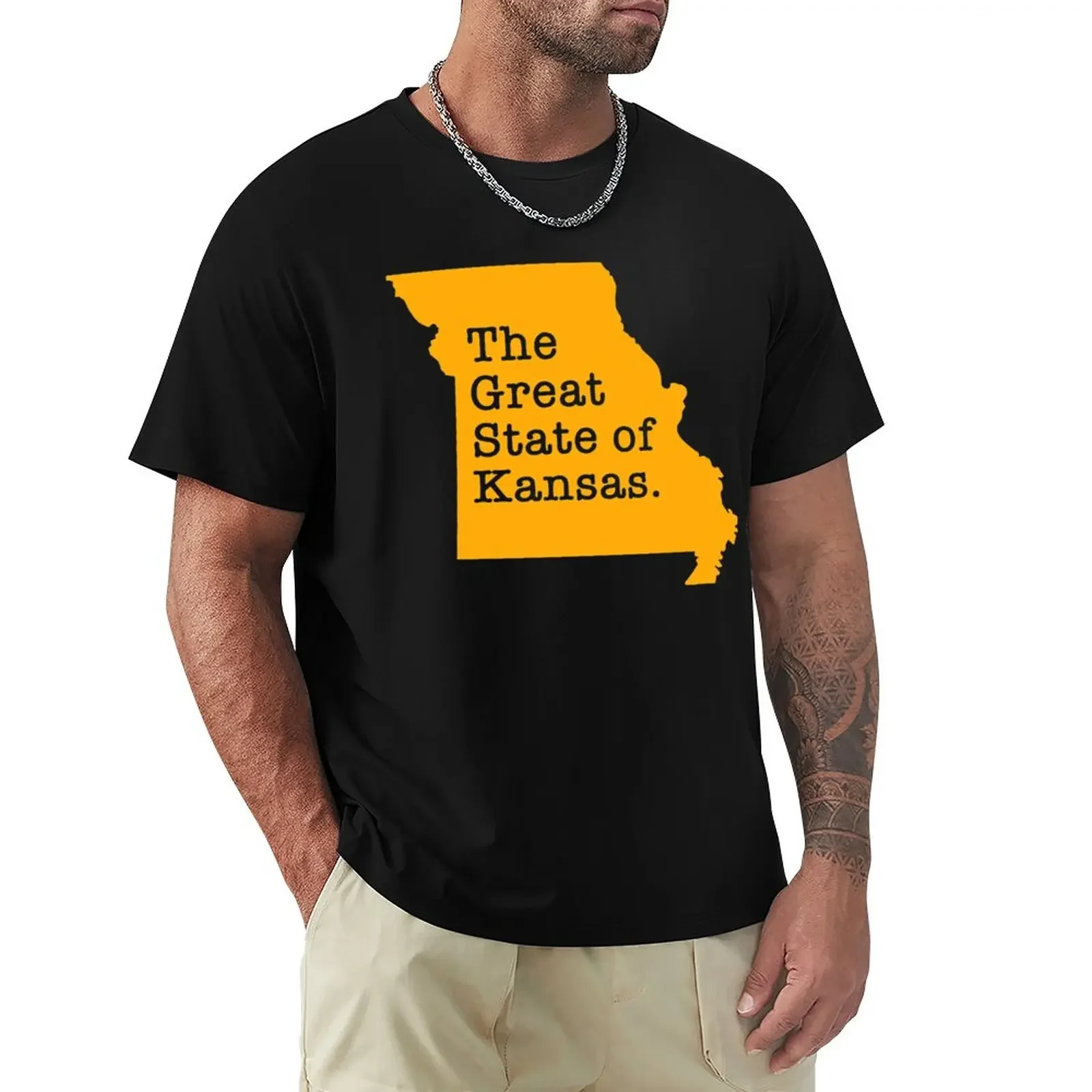 

The Great State of Kansas T-Shirt oversized Short sleeve tee mens graphic t-shirts big and tall