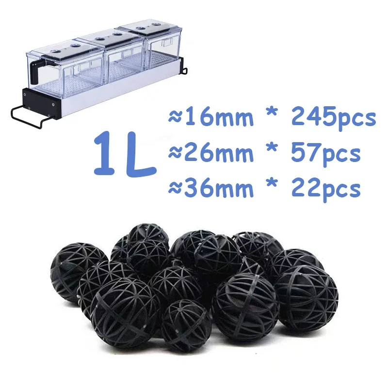 Semme Aquarium Bio Bälle (50 Stück) – 26 Mm, Biochemisches Filtermaterial Aus PVC, Für Süß- & Meerwasser, Teich