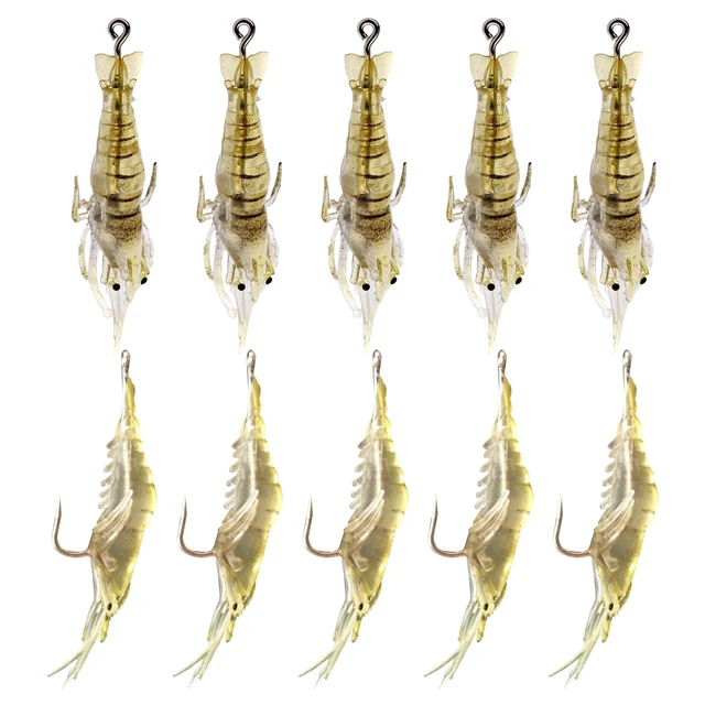 10Pcs Soft Shrimp Bait Artificial Bionic Fishing Lure Shrimp Lure