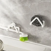 Organisateur de cuisine à ventouse pour évier, support de rangement pour éponge, porte-savon d'évier, égouttoir, accessoires de salle de bain 6