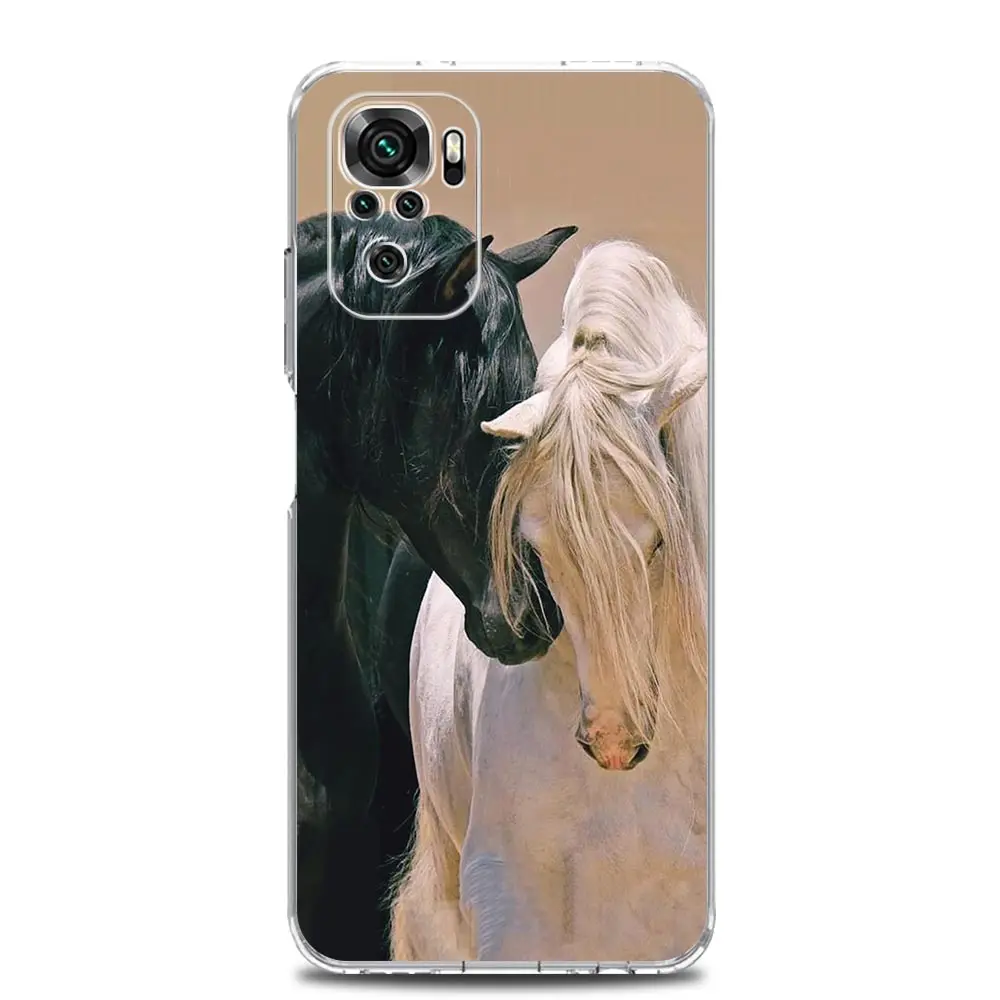 Clear Soft TPU Horse Design Phone Case