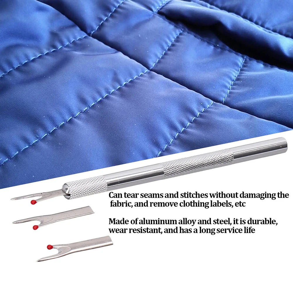 Sewing seam cutter metal seam ripper set 5Pcs replacement blade handle stitch unpicker
