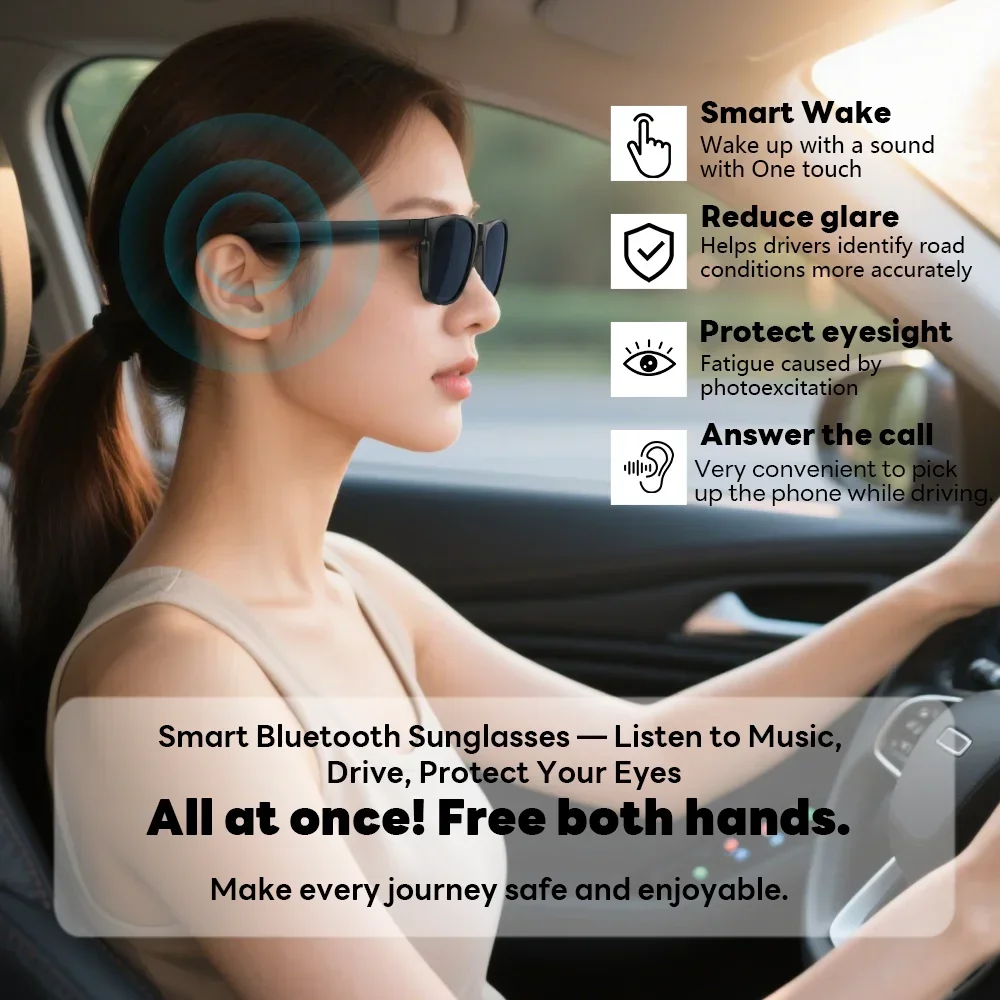 Lenovo 8K AI Smart Glasses Remote Control Touch Photo Camera Recording Translator Voice Assistant Wireless Bluetooth Eyewear