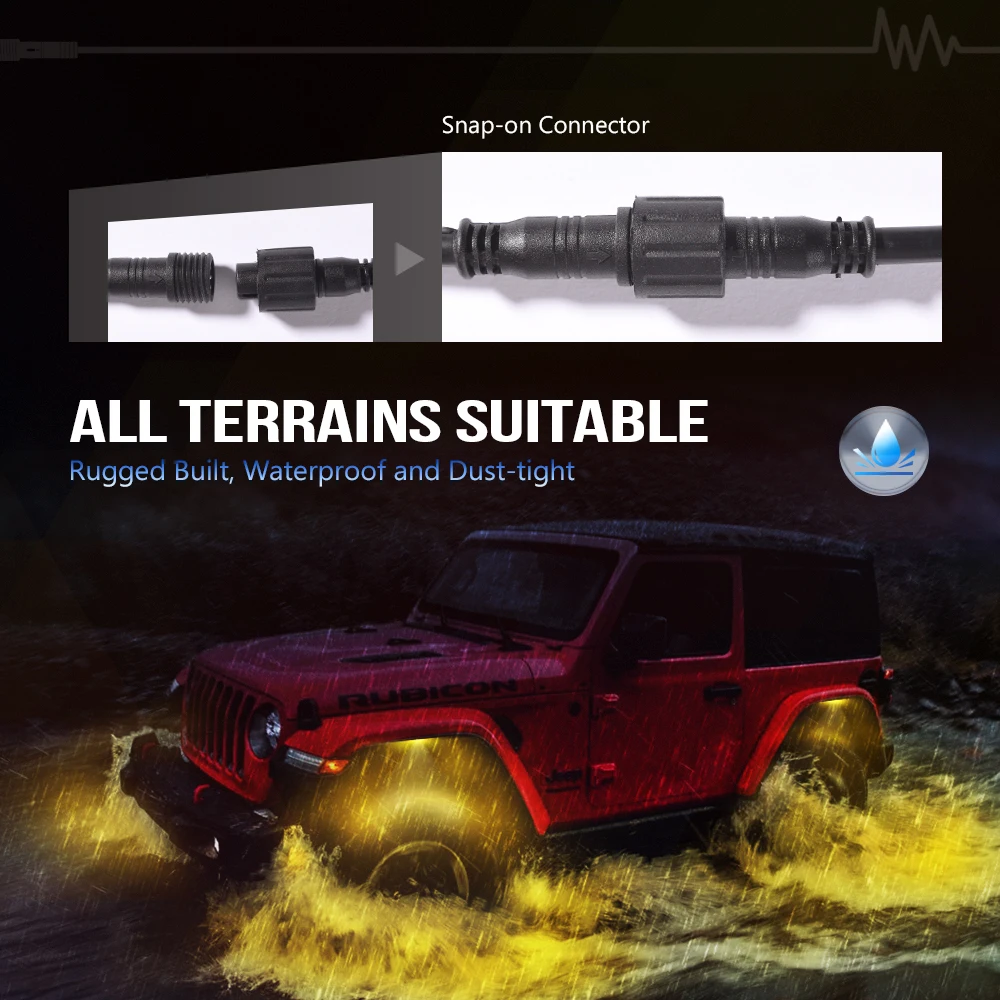 MICTUNING 10피트 C1 연장 케이블 PVC 재킷 자동차 교체용 케이블 C1 로커 라이트 연장용 C1 4/8 포드용