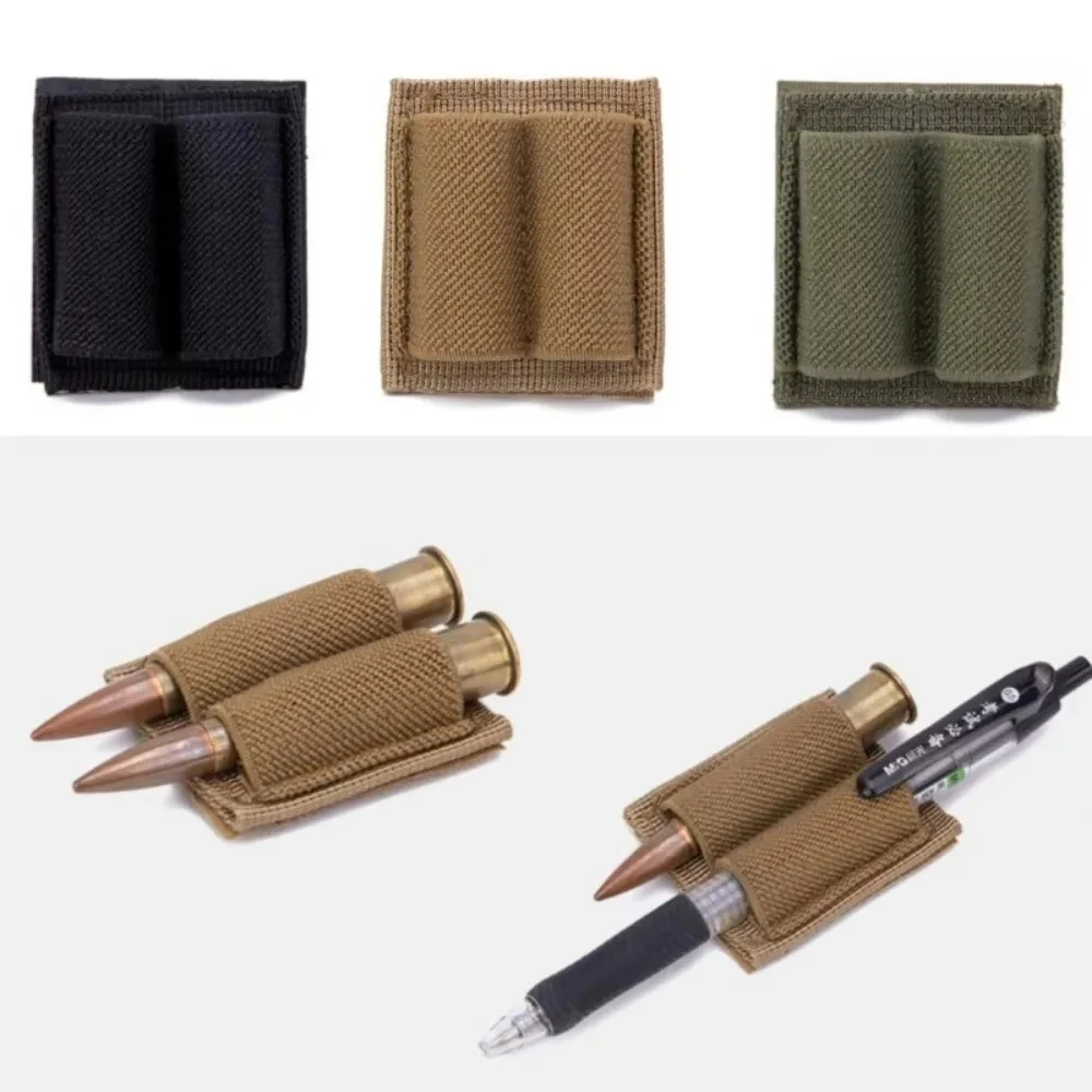 Round Bullet Holder for Rifle with Adhesive Backing Sticker 308 30-06 Holder for Rifles Side and Buttstock Pouch 2 ammo pouch
