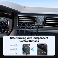 UGREEN USB Bluetooth 5.4 Car Receiver Adapter with Mics and Noise Cancellation, USB AUX Bluetooth Receiver Car Kit Stereo Audio - Image 4