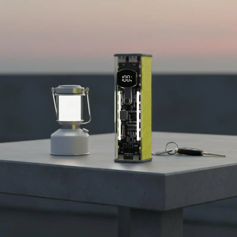Custodia fai-da-te per power bank PD45W con 8 celle per batterie 18650, ricarica rapida, ideale per alimentazione mobile in viaggio o in escursione - Image 3