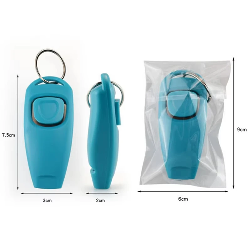 Pet Dog Clicker 2 In 1 Training Aid Tool