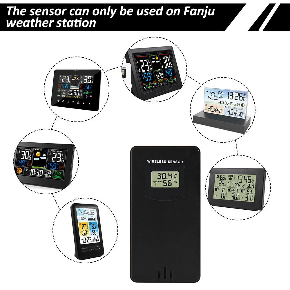 Wireless Temperature and Humidity Sensor for Indoor and Outdoor Use