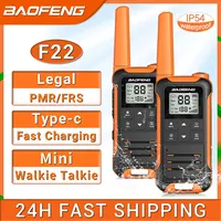 2PCS Baofeng F22 Walkie Talkie Portable Mini Communication Radio Profesional PMR446 /FRS Talkie Walkies Transceiver Radio 1