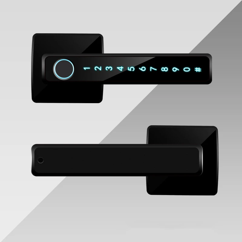

Tuya Smart Home Biometric Fingerprint Door Lock Wifi APP Remote Control Keyless Password Electronic Handle Lock AEL007
