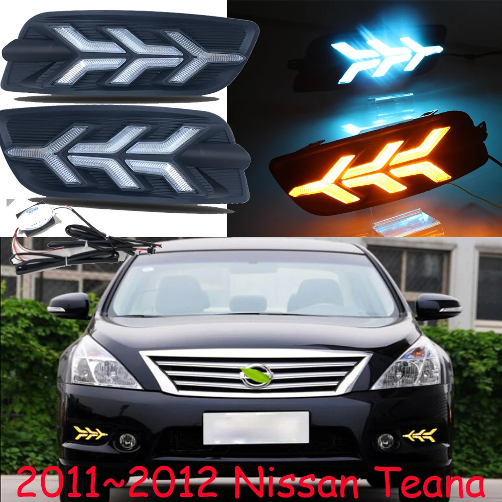 

Автомобильная дневная фара bemper для Nissan Teana, дневсветильник Altima 2011 ~ 2012y, автомобильные аксессуары для Светодиодный ных фасветильник DRL Teana, противотуманные фары