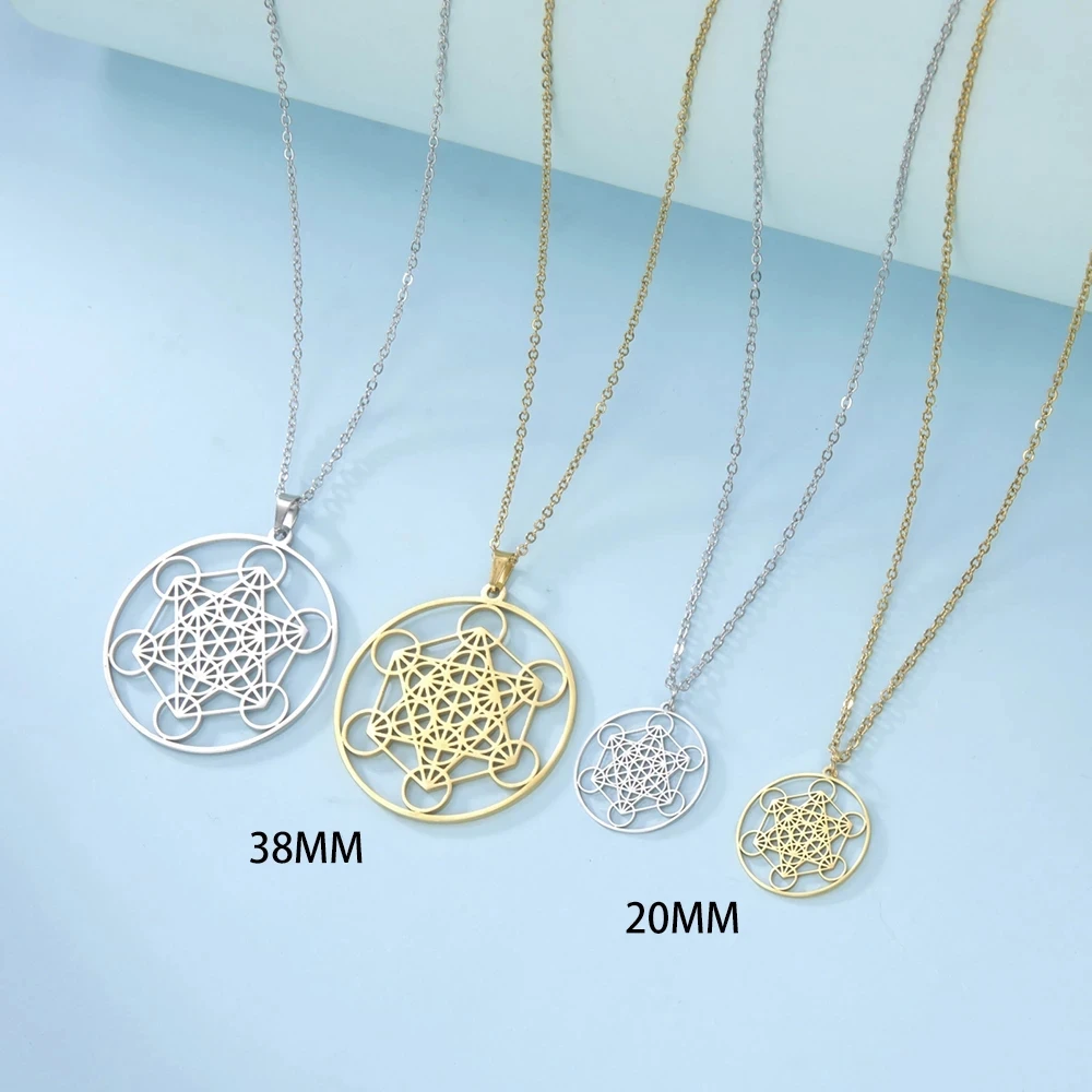 Teamer 5pcs Archangel Metatron Charm for Bracelets Necklace Stainless Steel Charms for Jewelry Making Solomon Jewelry Wholesale