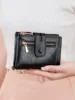 New Women's Wallet High Quality PU Leather Short Card Seat with Chain Large Capacity Three Layer Zero Wallet Retro Women'sWallet 5