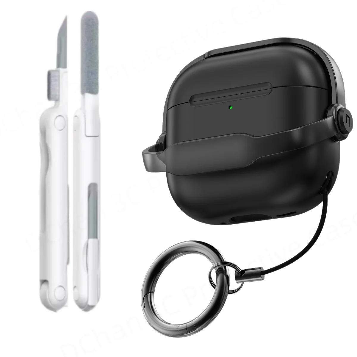 Music Boy Protective Headphone Case with Phone Stand & Cleaning Kit