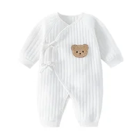 Pure cotton thickened newborn jumpsuit for spring and autumn, suitable for 0-3M 3-9M baby clothes 1