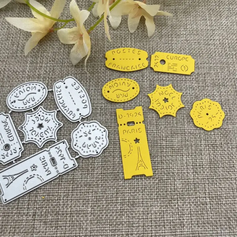 

Travel Stamp Metal Cutting Dies Stencils For DIY Scrapbooking Decorative Embossing Handcraft Die Cutting Template Mold